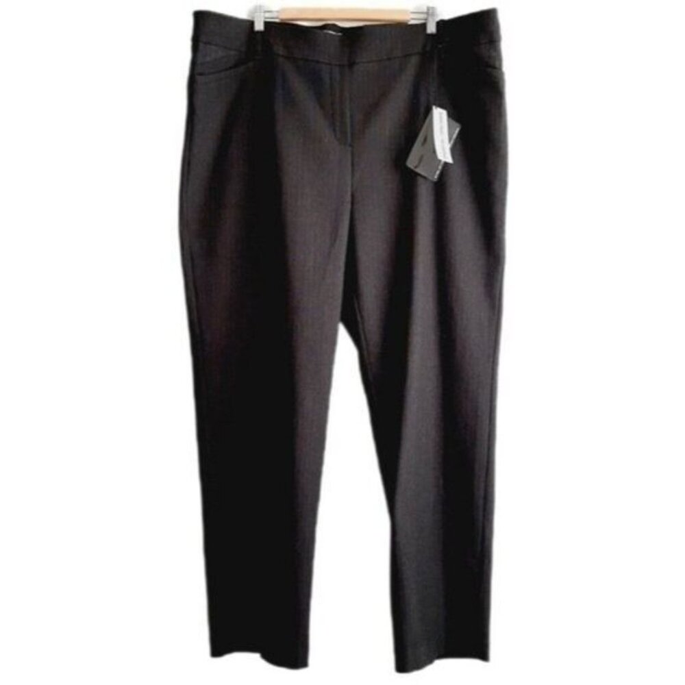 New - PENNINGTONS Savvy-Fit Straight-Leg Pant Pinstripe PLUS Sz 28